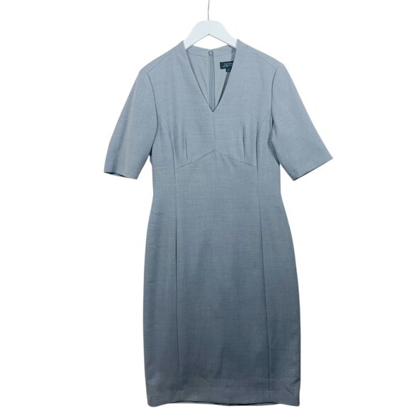TAHARI Sheath light grey Pencil Dress SZ 8 - Picture 3 of 16